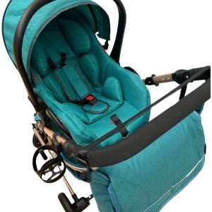 Carucior 3 in 1, reversibil, cu suspensii, reversibil, compact, T2 New, Verde inchis - Img 3