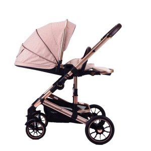 Carucior 3 in 1 transformabil, reversibil, pliabil, F6 Luxury Cream - Img 6