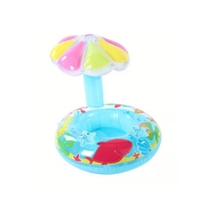 Colac Bebe pentru Inot, Cu Protectie Solara Stea de mare, bleu - Img 6