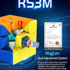 Cub mecanic 2x2x2, 3M Moyu Magnetic Stickerless, cu arc, de viteza Speedcube - Img 6