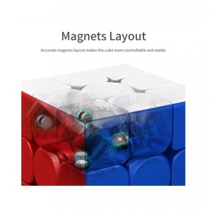 Cub mecanic 2x2x2, 3M Moyu Magnetic Stickerless, cu arc, de viteza Speedcube - Img 8