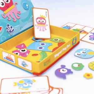 Cutie bleu cu piese Puzzle magnetic Oceanul - Img 4