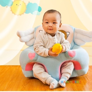 Fotoliu pentru bebe din plus cu spatar si suport de picioare - Ingeras bleu - Img 2