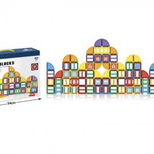 Joc STEM de constructie Magnet Blocks, cu 100 piese magnetice - Img 2