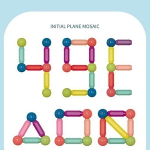Joc STEM de constructii, 46 piese Magnetic Sticks - Img 6
