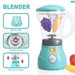 Jucarie interactiva Blender pentru sucuri Play at Home, vernil cu alb - Img 2