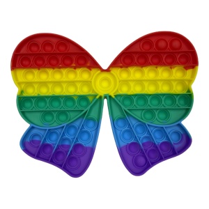Jucarie POP IT!, antistres, din silicon, FUNDITA Rainbow, 24 cm - Img 3