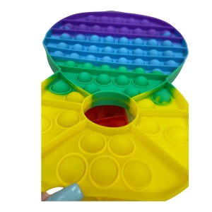 Jucarie POP IT!, GIGANT antistres, din silicon, CHITARA Rainbow, 41 cm - Img 5