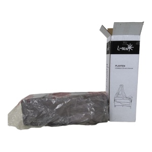 Patut cu saltea de infasat, cu doua nivele, baldachin si carusel P01 gri - Img 8