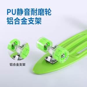 Penny Board Cu Lumini In Roti, verde - Img 3
