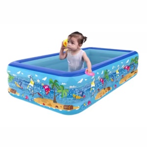 Piscina gonflabila cu podea gonflabila, dreptunghiulara 180 x 135 x 55 cm - Img 3
