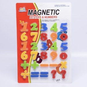 Set 30 cifre si semne matematice magnetice, din plastic, 3 cm - Img 2
