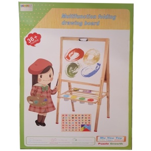 Tabla Jumbo cu Doua Fete, tip sevalet, inaltime reglabila, 148 cm, din lemn - Img 9