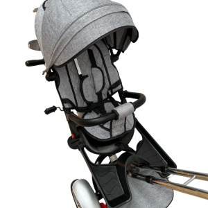 Tricicleta cu far luminos si sunete, Maner reversibil, SL03 - Gri - Img 7