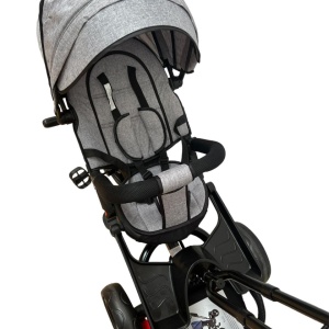 Tricicleta cu scaun reversibil si pozitie de somn, SL02 - Gri - Img 13