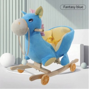 Unicornul Bleu din plus, Balansoar si cu Roti - Img 4