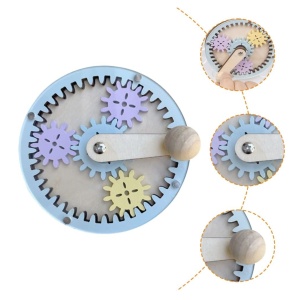 Accesoriu pentru Busy Board Roata zimtata, din lemn - Img 4