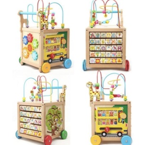 Antemergator Montessori 6 in 1 Girafa – Cub Educativ, Antepremergator si Centru de Activitati - Img 3