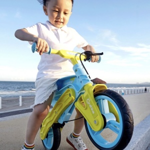 Bicicleta fara pedale, pentru echilibru, Navigator, vernil cu bleu - Img 2