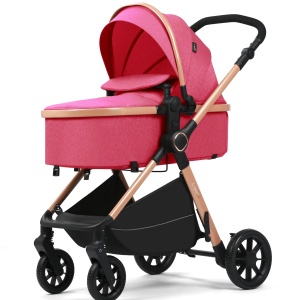Carucior 2 in 1, F7 Mov, reversibil, pliabil compact, suspensii duble - Img 2