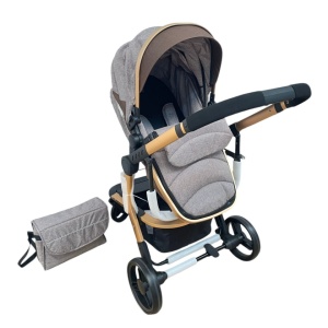 Carucior 2 in 1cu maner reversibil, transformabil landou-sport, 518 Crem - Img 3