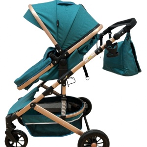 Carucior 3 in 1, reversibil, cu suspensii, reversibil, compact, T2 New, Verde inchis - Img 9