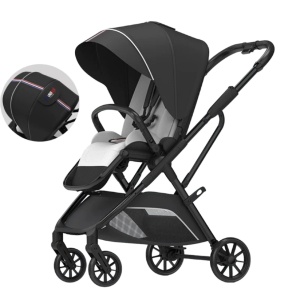 Carucior reversibil pliabil, cu husa picioare, 0-36 luni, C7 Negru - Img 17