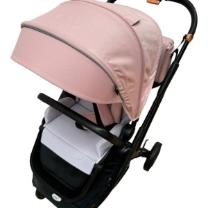 Carucior reversibil pliabil, cu husa picioare, 0-36 luni, C7 Roz - Img 10