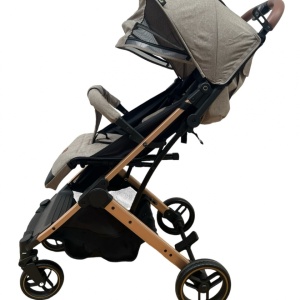Carucior sport pliabil, tip troller, cu suspensii si husa picioare, C9 crem - Img 3