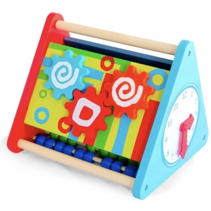 Centru de activitati 5 in 1 Montessori Piramida Triangle Box, 24 x 24 cm - Img 1