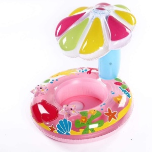 Colac Bebe pentru Inot, Cu Protectie Solara Stea de mare, roz - Img 1