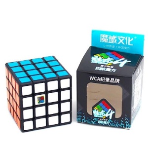Cub mecanic 4x4x4 antistres, Moyu multicolor Black Line, de viteza, Speedcube - Img 6