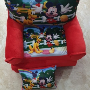 Fotoliu si perna Clubul lui Mickey Mouse, cu 3 placi, Extensibil la 115 cm - Img 4