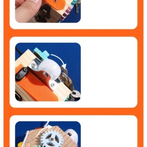 Joc Cub Busy Board cu 14 activitati, multifunctional, din lemn - Img 7