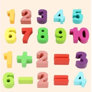 Joc logaritmic Montessori 5 in 1, din lemn cu fructe de taiat - Img 8