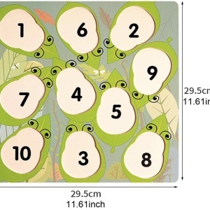 Jucarie de Numarare si sortare Montessori Ladybug, din lemn - Img 5