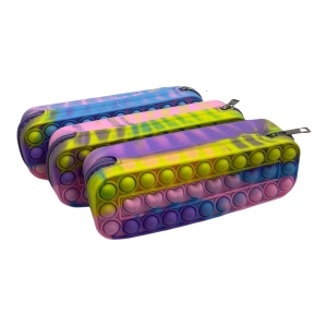 Penar cu fermoar Pop It In Inimioare Light Rainbow pentru scoala, gradinita, Fidget Toy - Img 7