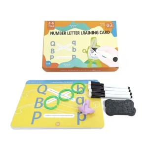 Set 26 cartonase reutilizabile pentru invatat scrierea alfabetului - Img 2