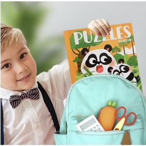 Set 4 puzzle-uri magnetice din lemn – animale salbatice, Montessori - Img 9