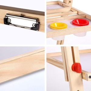 Tabla Jumbo cu Doua Fete, tip sevalet, inaltime reglabila, 148 cm, din lemn - Img 6