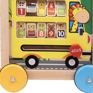 Antemergator Montessori 6 in 1 Girafa – Cub Educativ, Antepremergator si Centru de Activitati - Img 9