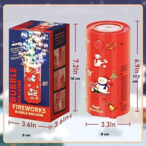 Aparat de baloane automat cu 13 orificii si lumini LED, cu efect de artificii, rosu - Img 17