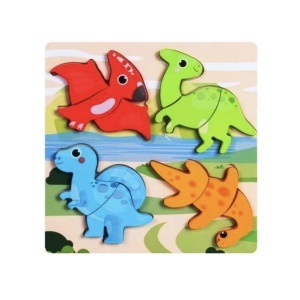Baby Puzzle Incastu cu 4 imagini, din lemn masiv – Piese Mari - Img 4
