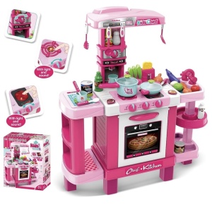 Bucatarie completa cu 39 accesorii, sunete si lumini, Little Chef 008-938 - Img 2