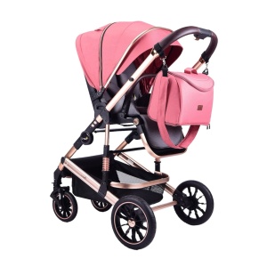 Carucior 2 in 1 transformabil, reversibil, pliabil, F3 Luxury Red - Img 3
