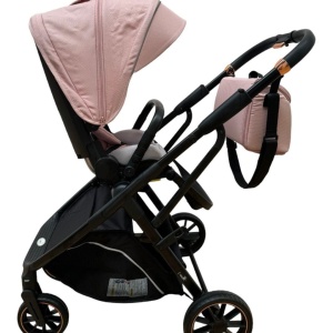 Carucior reversibil pliabil, cu husa picioare, 0-36 luni, C7 Roz - Img 12