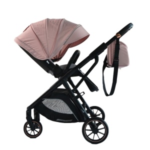 Carucior reversibil pliabil, cu husa picioare, 0-36 luni, C7 Roz - Img 16