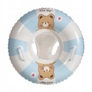 Colac Gonflabil pentru Copii cu Scaunel Interior – Summer, Model Bleu cu Alb - Img 3