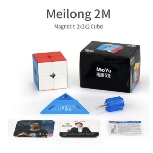 Cub mecanic 2x2x2, 3M Moyu Magnetic Stickerless, cu arc, de viteza Speedcube - Img 10