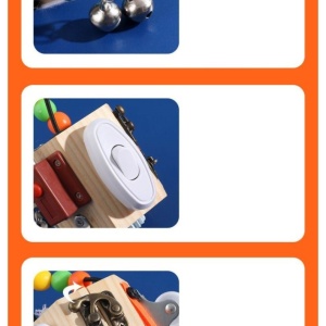 Joc Cub Busy Board cu 14 activitati, multifunctional, din lemn - Img 9